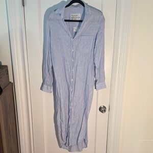 Frank & Eileen Light Blue Long Shirt Dress